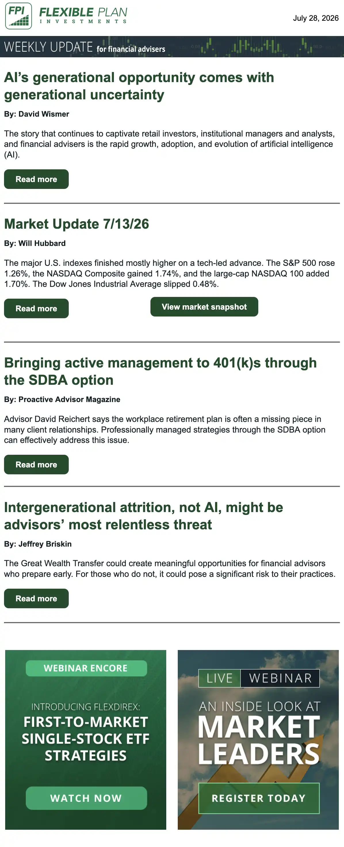 Weekly update